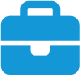 Blue briefcase.